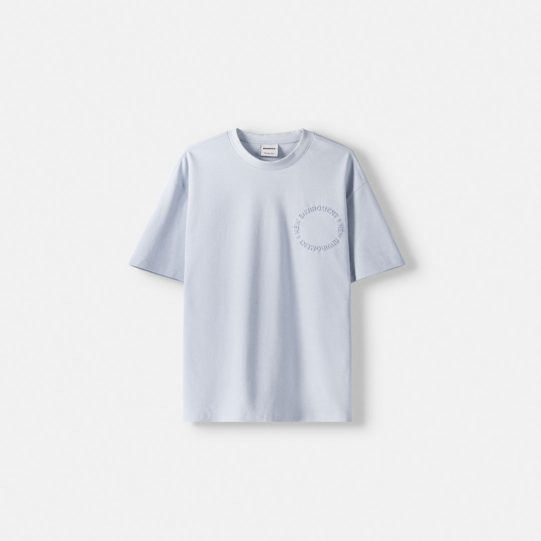 Moudda BERSHKA - T-shirt Boxy Interlock Logo Relief - Tunisie 1