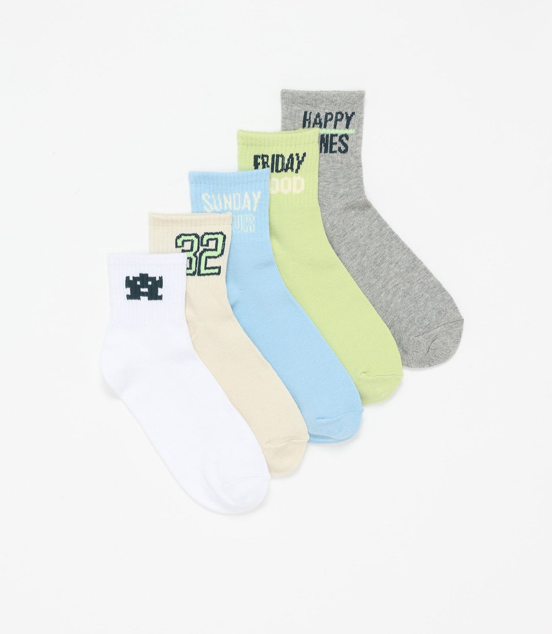 Moudda Lefties - Pack 5 Chaussettes Cheville - Friday Mood - Tunisie 1