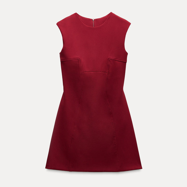 Moudda ZARA - Robe courte manches courtes détail couture chargée - Tunisie 1