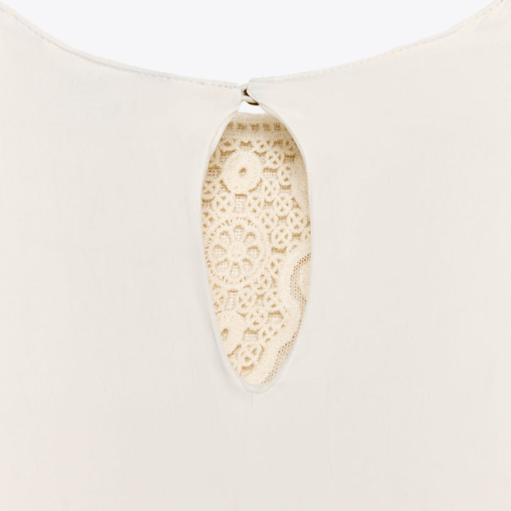 Moudda ZARA - Blouse Fluide - Fronces & Applique Crochet - Tunisie 3