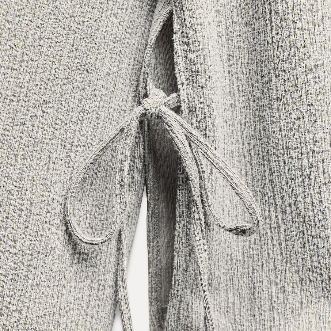 Moudda ZARA - Gris perlé – sweat nœud texture brossée coordonné - Tunisie 4