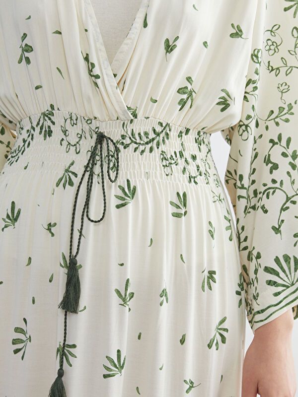 Moudda LC Waikiki - Robe tissée manches longues Femme Imprimé vert - Tunisie 3