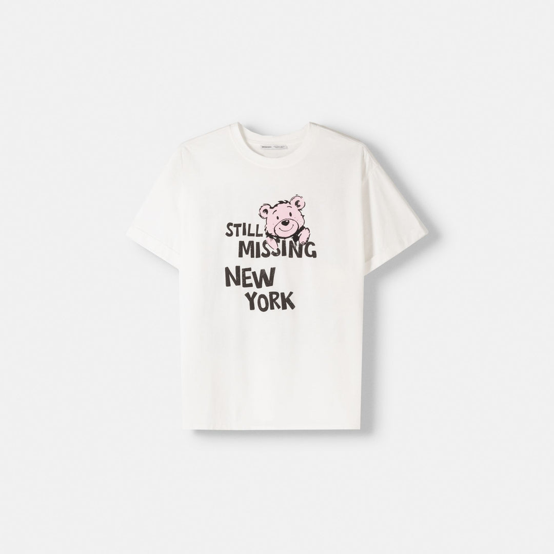 Moudda BERSHKA - T-shirt oversize imprimé Osso - Tunisie 1