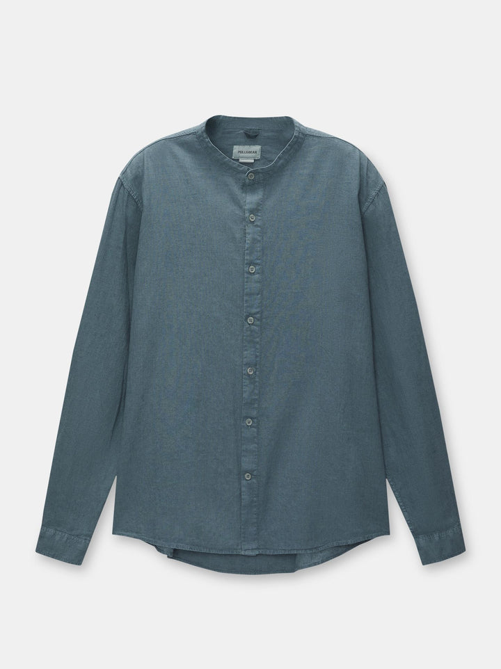 Moudda PULL & BEAR - Chemise Manches Longues Basique Col Mao - Tunisie 1