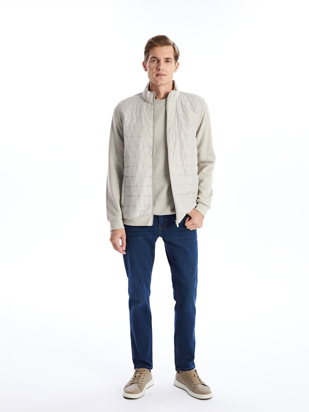 Moudda LC Waikiki - Cardigan jersey basique Homme Beige - Tunisie 2