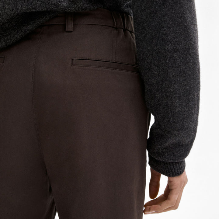 Moudda Massimo Dutti - Pantalon sergé brossé détail taille coupe fuselée - Tunisie 3