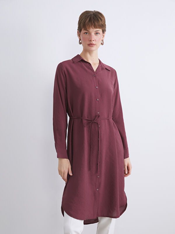 Moudda LC Waikiki - Tunique à manches longues Femme Bordeaux - Tunisie 2