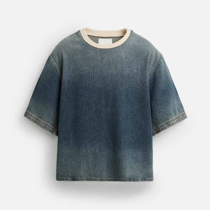 Moudda ZARA - T-Shirt Crop - Heavy Wash - Tunisie 1