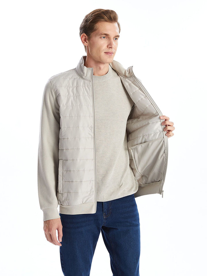 Moudda LC Waikiki - Cardigan jersey basique Homme Beige - Tunisie 4