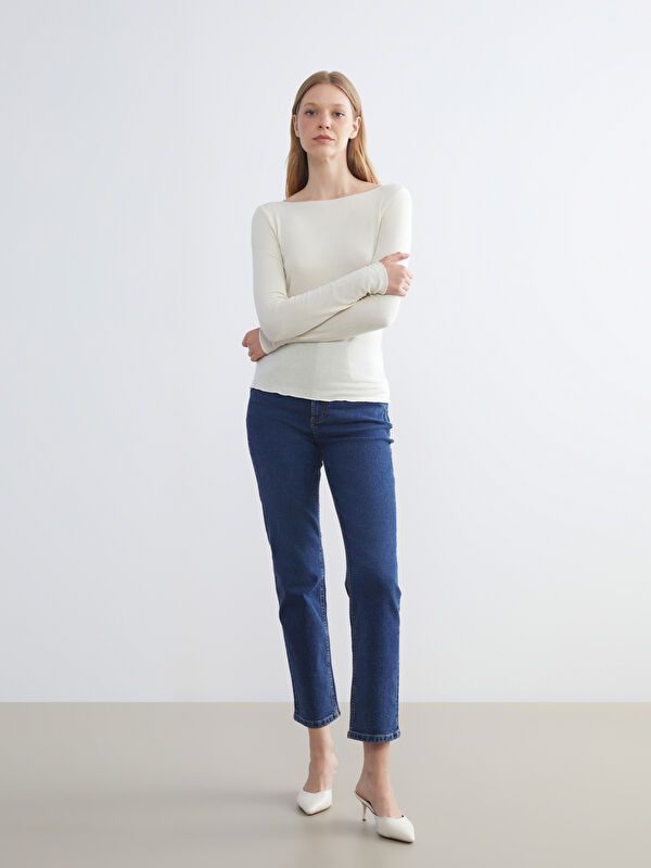 Moudda LC Waikiki - Pantalon jean tissé basique Femme Rodéo noir - Tunisie 1