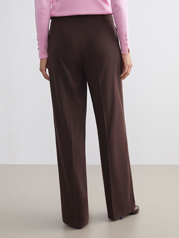 Moudda LC Waikiki - Pantalon tissé moyen Femme Brun foncé - Tunisie 4