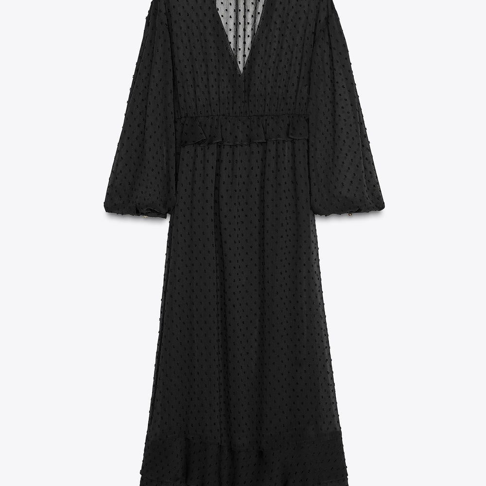 Moudda ZARA - Robe Midi Plumetis - Volants - Tunisie 2
