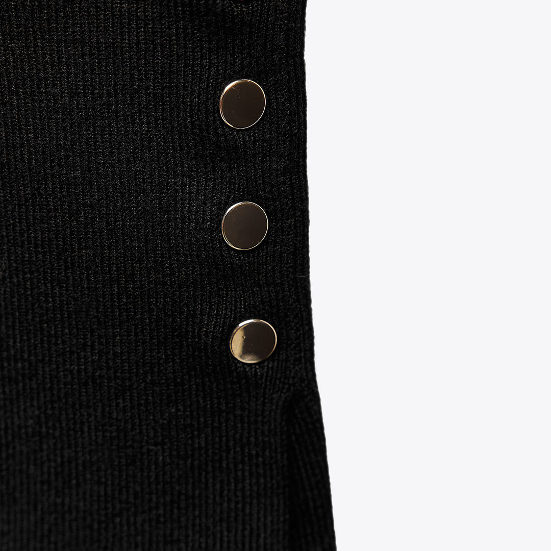 Moudda ZARA - Pull Basic - Col Caja, Bouton Doré & Poignet - Tunisie 4