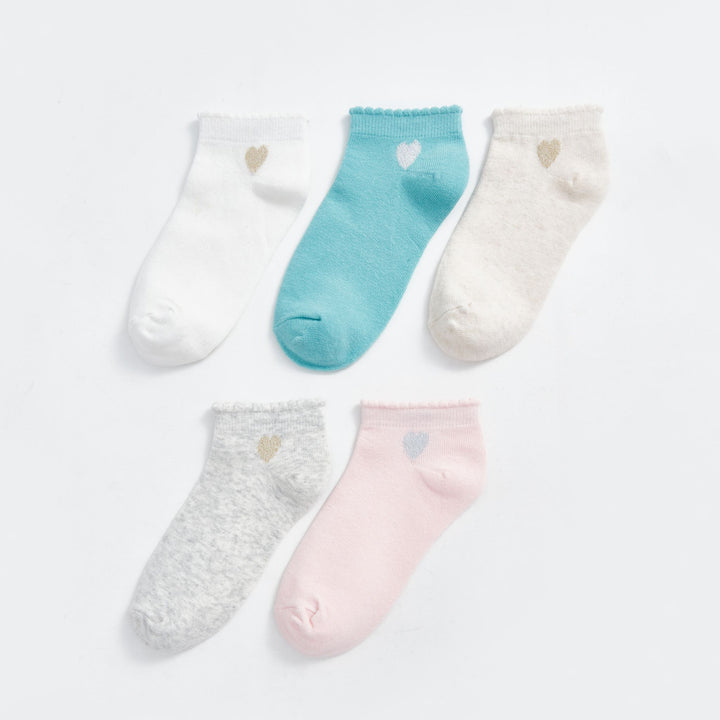 Moudda LC Waikiki - Chaussettes pour sneakers Fille Ecru - Tunisie 1