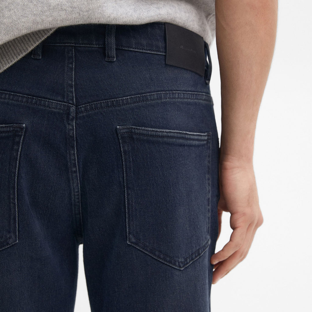 Moudda Massimo Dutti - Pantalon jean indigo lavé coupe fuselée - Tunisie 3