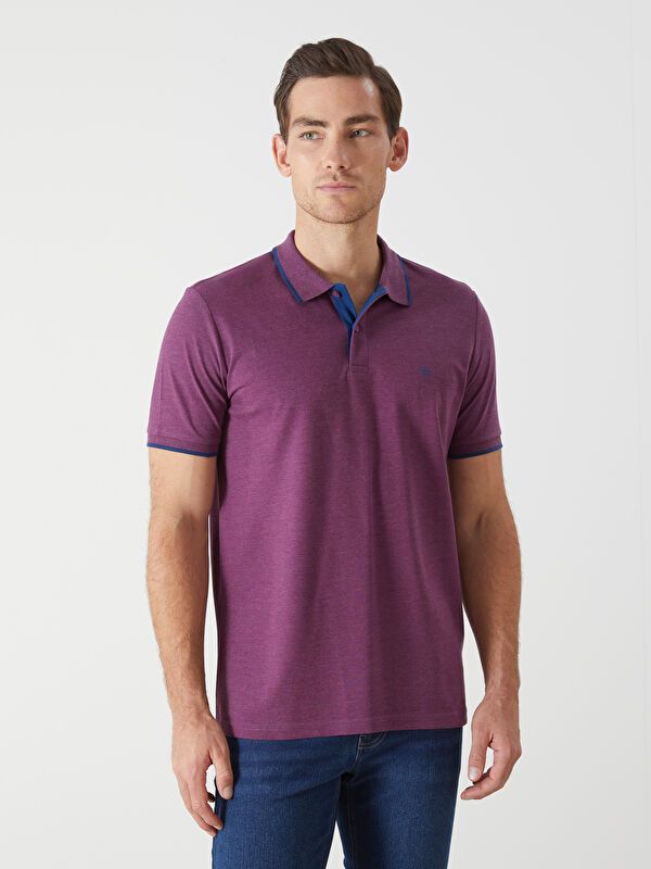 Moudda LC Waikiki - T-shirt col polo basique manches courtes en jersey - Tunisie 1