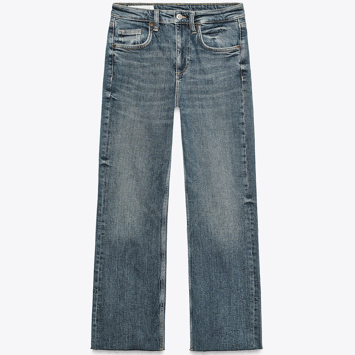 Moudda ZARA - Pantalon Flare Cropped - 5 Poches & Taille Haute - Tunisie 1