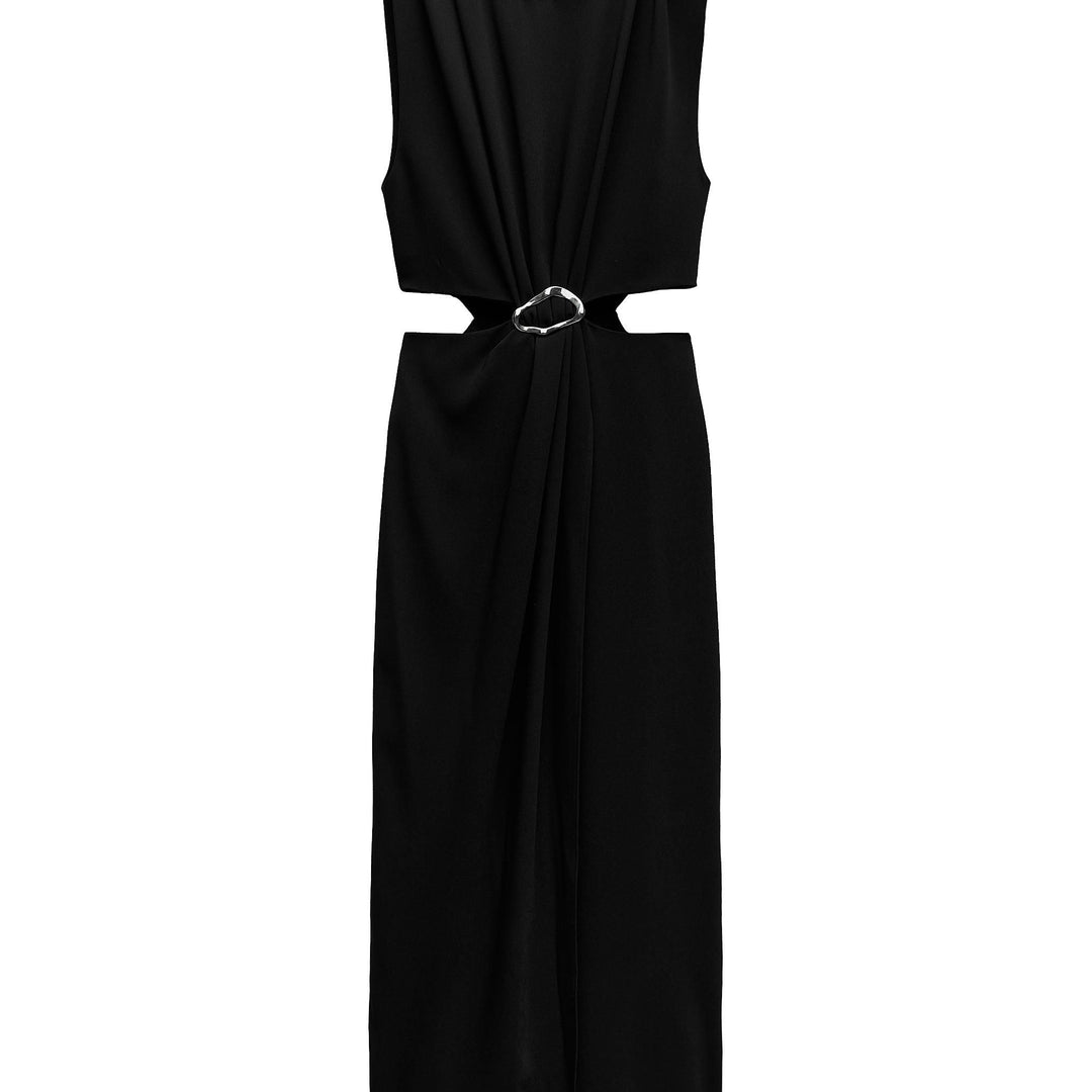 Moudda ZARA - Robe mi-longue crêpe découpe avec boucle - Tunisie 1