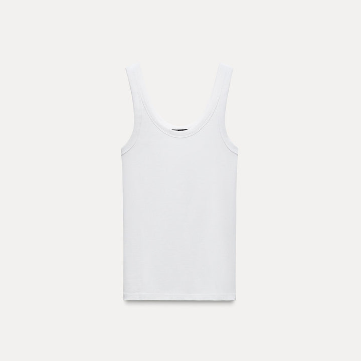 Moudda ZARA - T-shirt en Coton Mercerisé à Bretelles - Tunisie 1