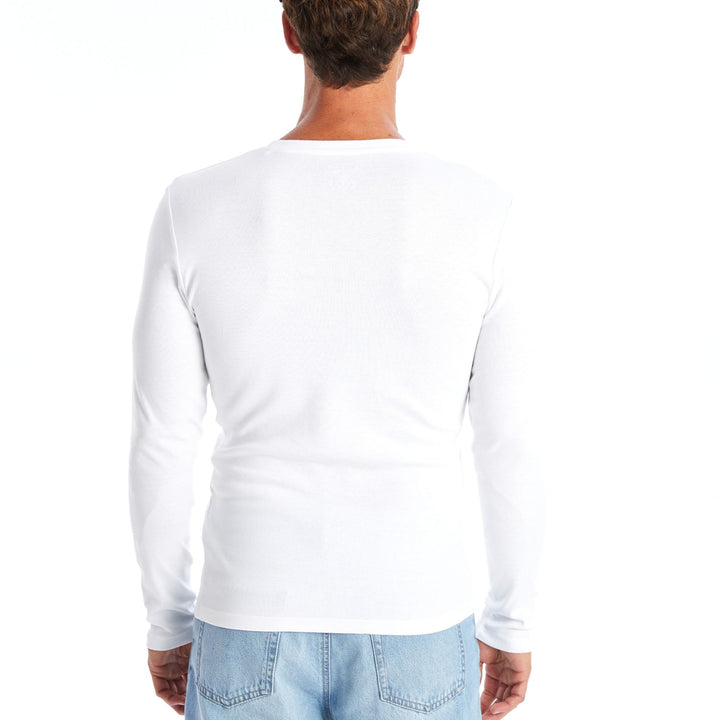 Moudda LC Waikiki - T-shirt jersey manches longues basique Homme Buxe blanc - Tunisie 4