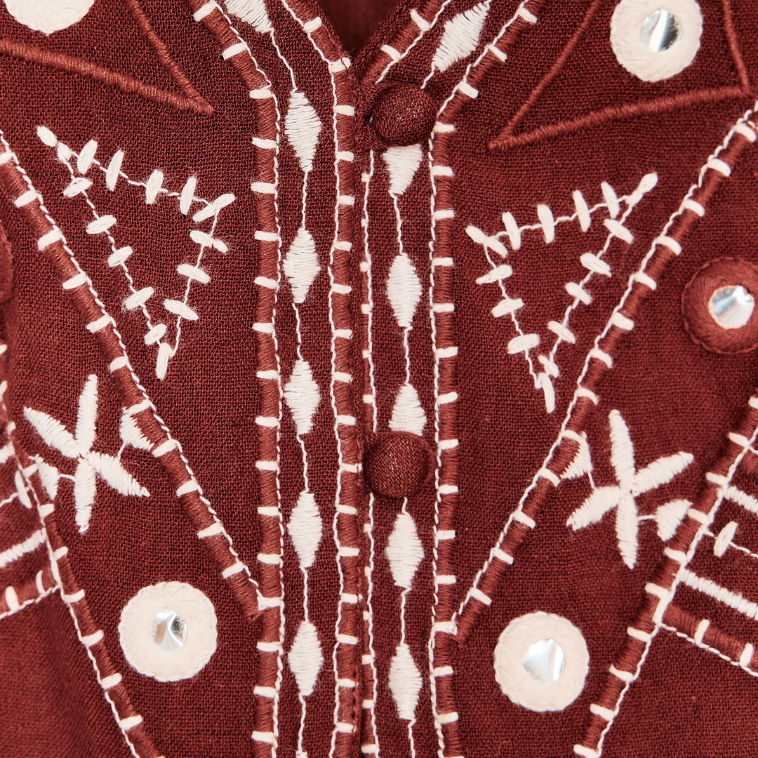 Moudda ZARA - Top Gilet - Broderie & Miroirs - Tunisie 3