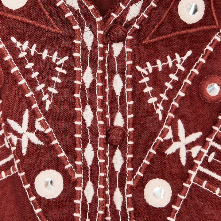 Moudda ZARA - Top Gilet - Broderie & Miroirs - Tunisie 3