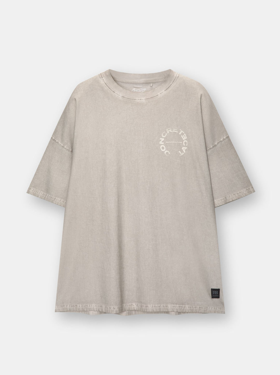 Moudda PULL & BEAR - T-Shirt Demi-Manches Col Léopard Beige Lavé - Tunisie 4