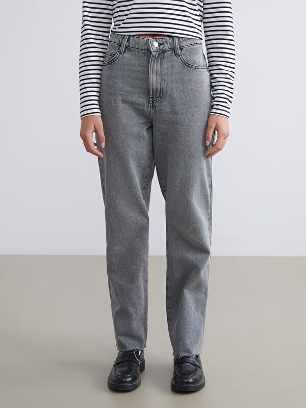 Moudda LC Waikiki - Pantalon tissé en denim Femme Gris - Tunisie 2