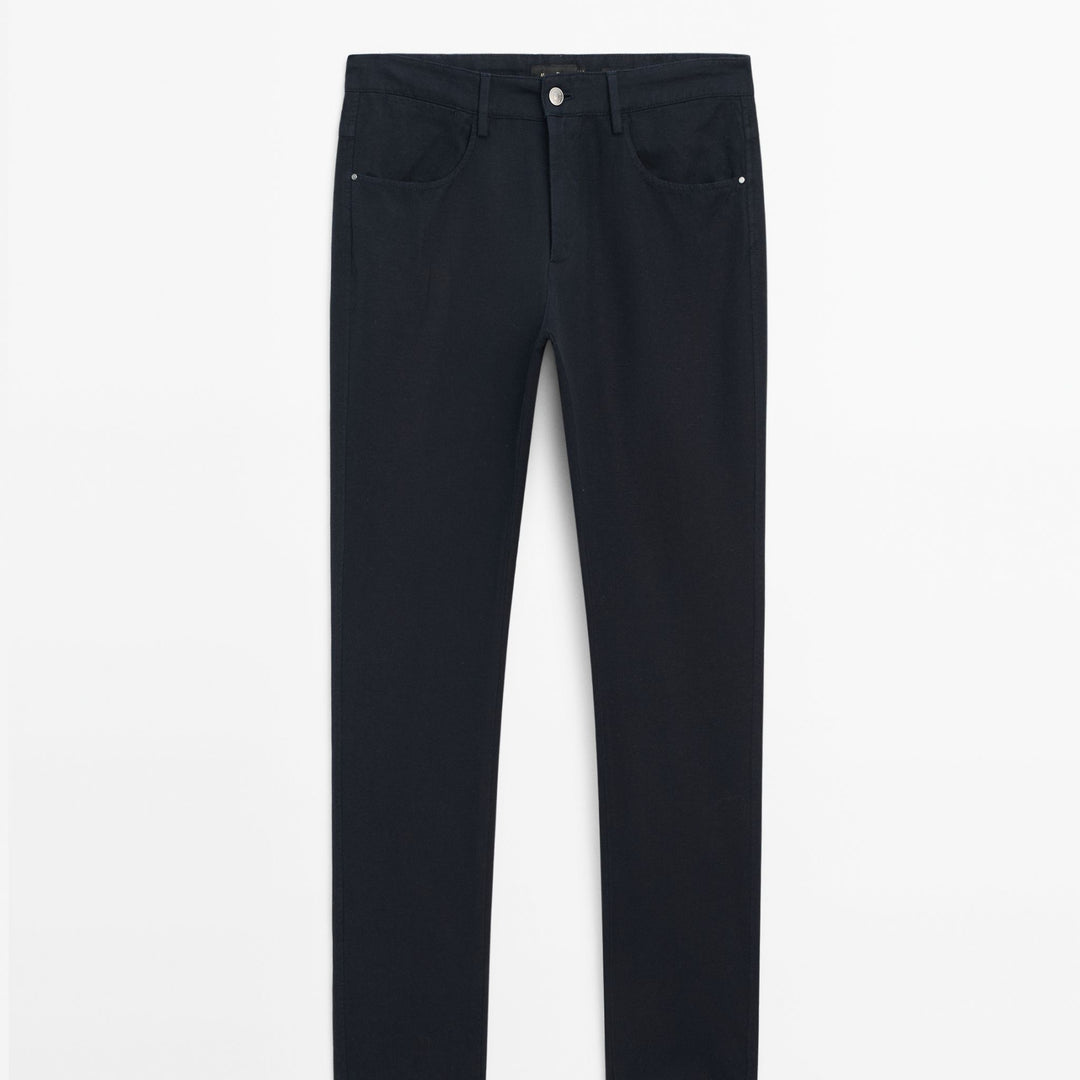 Moudda Massimo Dutti - Pantalon jean coton/lin coupe fuselée - Tunisie 2