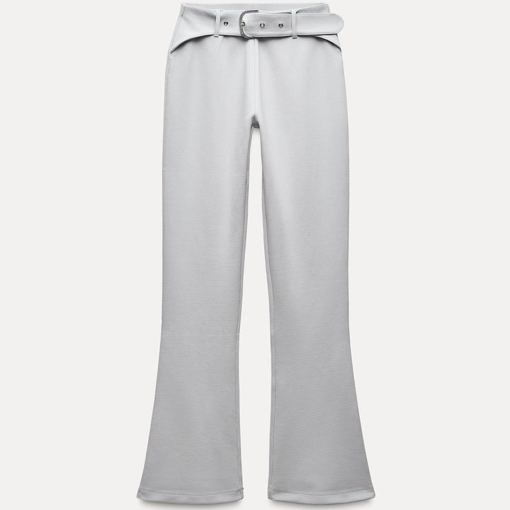 Moudda ZARA - Pantalon évasé maille interlock, ceinture incluse - Tunisie 2