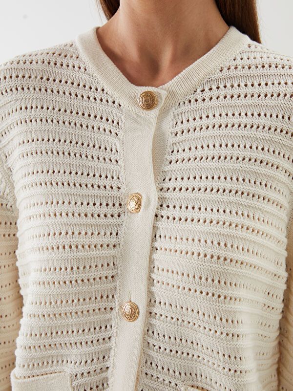 Moudda LC Waikiki - Cardigan en tricot Femme Ecru - Tunisie 3
