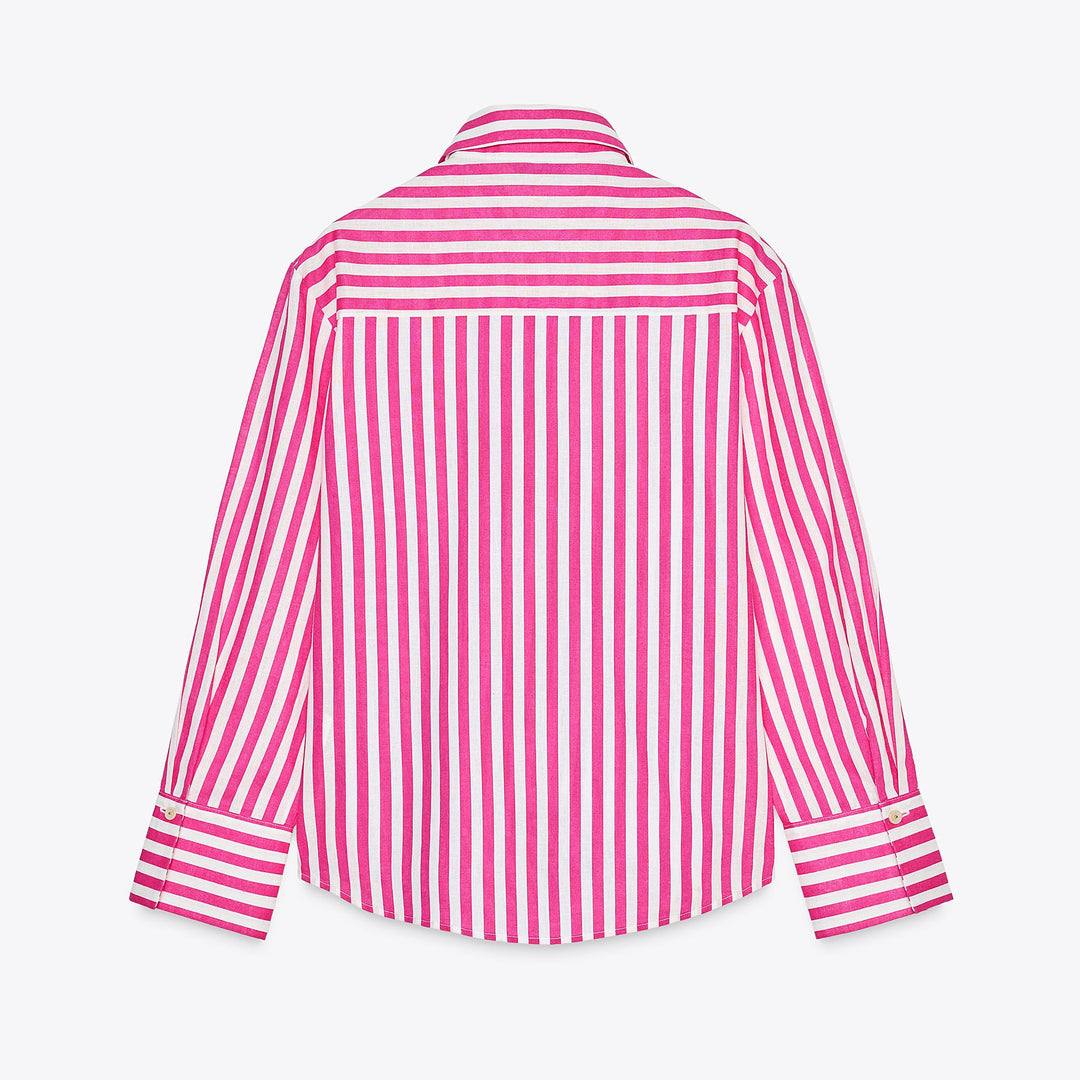 Moudda ZARA - Chemise Lin/Viscose - Rayure Large & Bouton Fantaisie - Tunisie 2