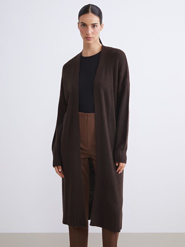 Moudda LC Waikiki - Cardigan en tricot Femme Brun - Tunisie 1