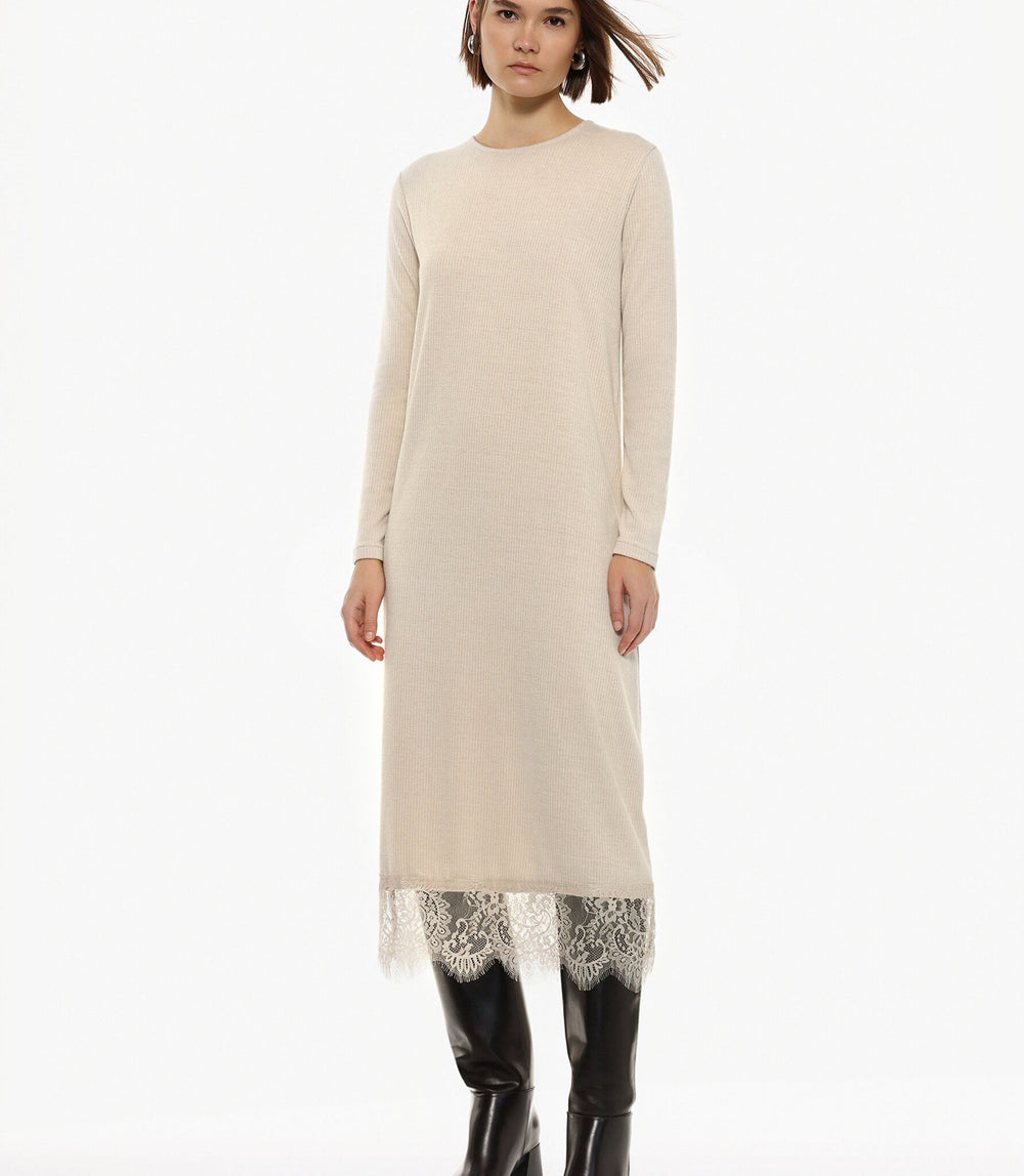 Moudda Lefties - Robe - Maille Coupée, Côtes & Dentelle - Tunisie 2