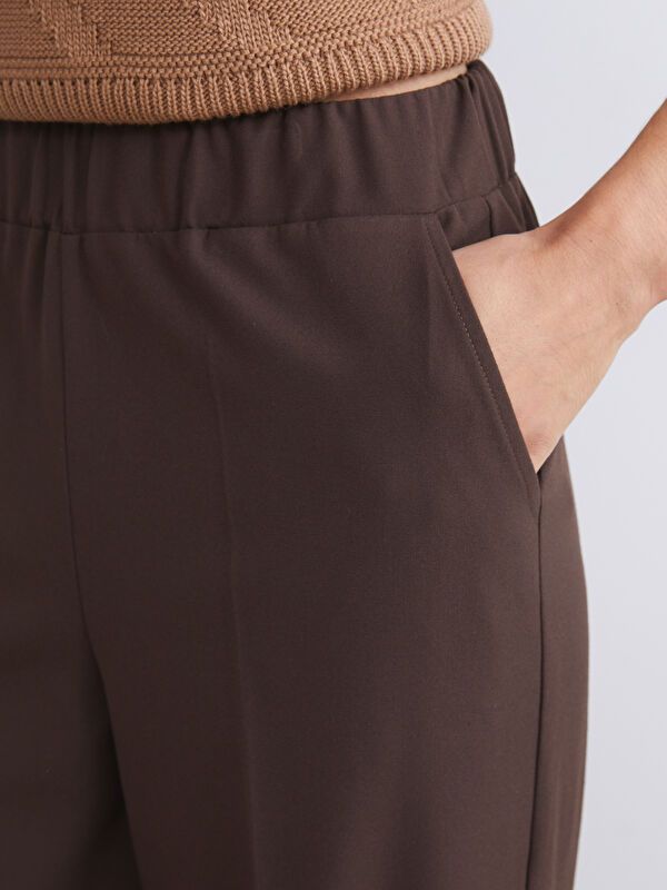 Moudda LC Waikiki - Pantalon tissé moyen Femme Brun chocolat - Tunisie 3