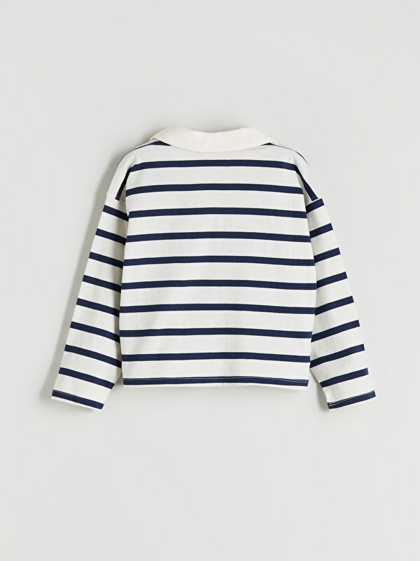 Moudda LC Waikiki - Body en jersey manches longues Fille Rayures marine - Tunisie 2