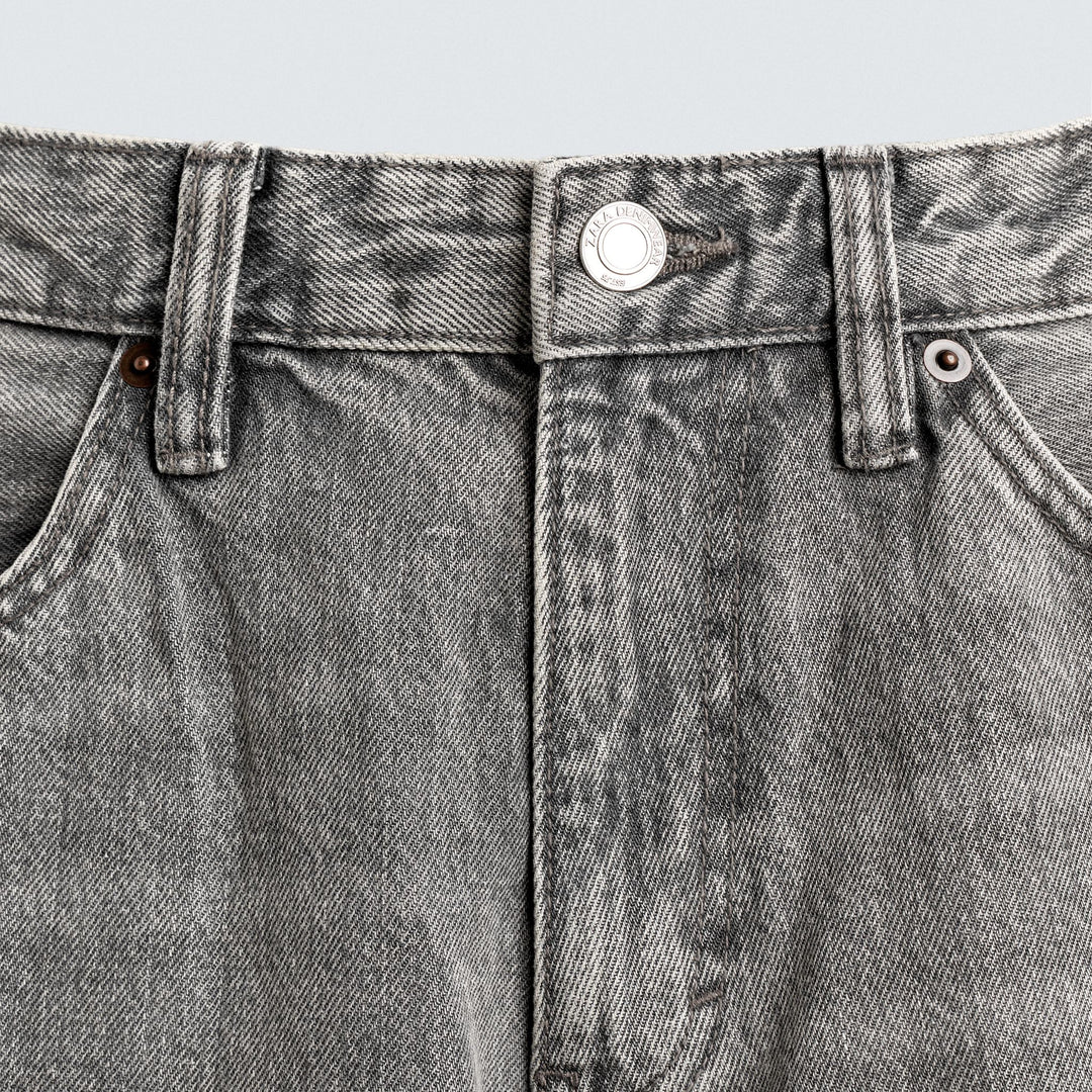 Moudda ZARA - Pantalon Denim Gris - Ceinture (Reworking Classics) - Tunisie 3