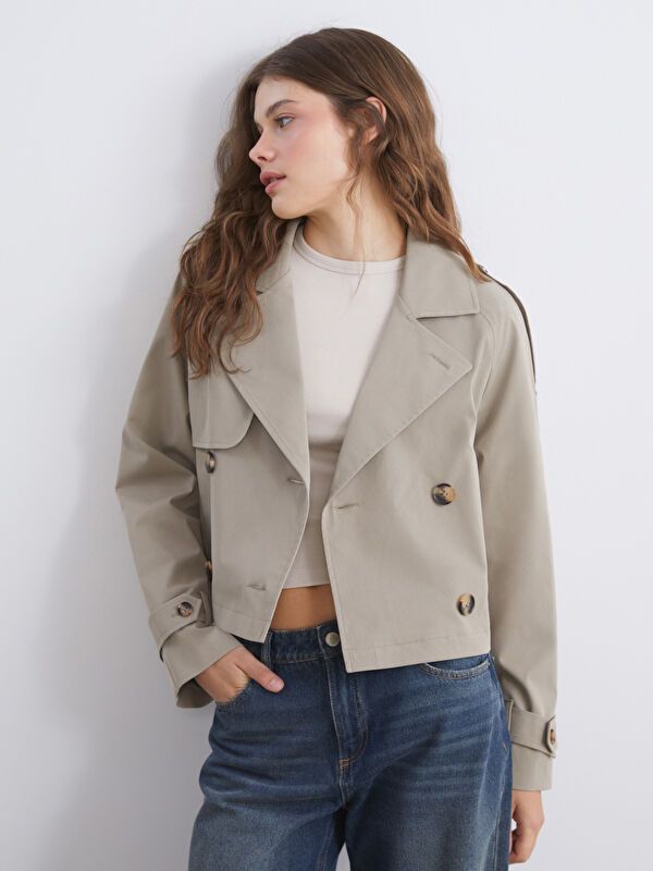 Moudda LC Waikiki - Trench Femme Kaki clair - Tunisie 1