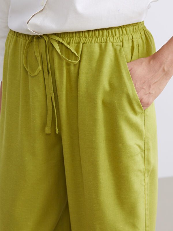 Moudda LC Waikiki - Pantalon tissé fin Femme Kaki clair - Tunisie 3