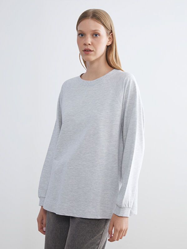 Moudda LC Waikiki - Body jersey manches longues Femme Mélange de gris - Tunisie 1