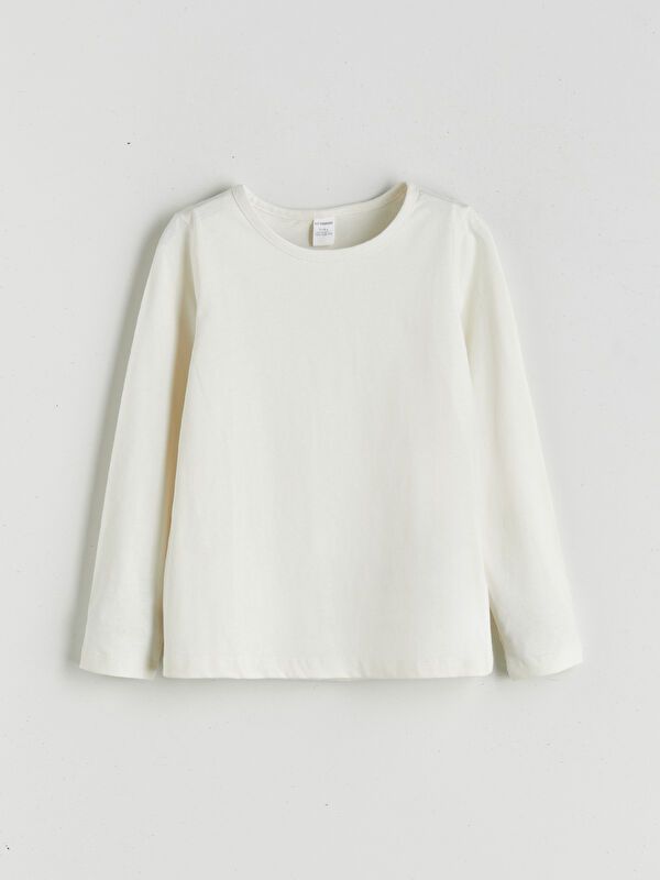 Moudda LC Waikiki - Body jersey basique manches longues Fille Ecru - Tunisie 1