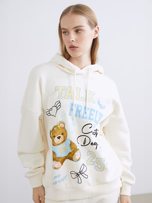 Moudda LC Waikiki - Sweatshirt en jersey Femme Beige clair - Tunisie 1