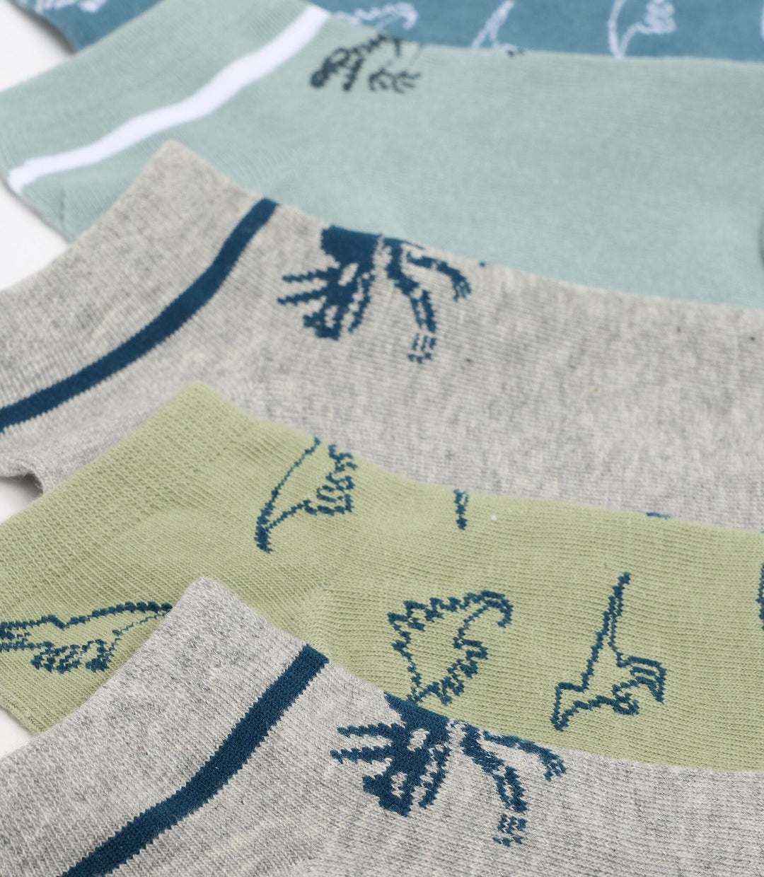 Moudda Lefties - Pack 5 Chaussettes Sport - Dinosaure Vert - Tunisie 3
