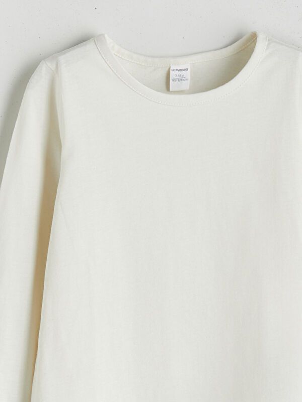 Moudda LC Waikiki - Body jersey basique manches longues Fille Ecru - Tunisie 3