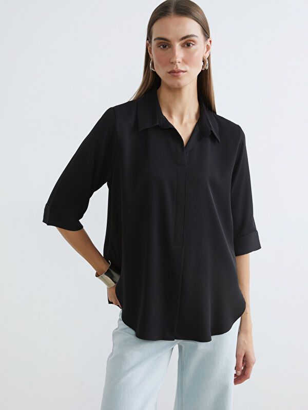 Moudda LC Waikiki - Chemisier (blouse) manches longues en tissu pour Femme - Tunisie 1
