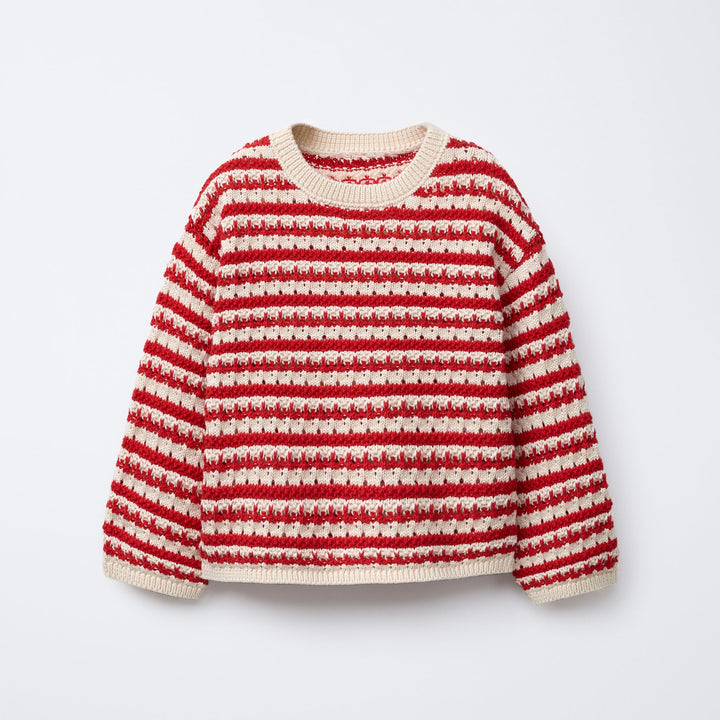 Moudda ZARA - Pull Enfant - Rayures Rouges (6T) - Tunisie 1