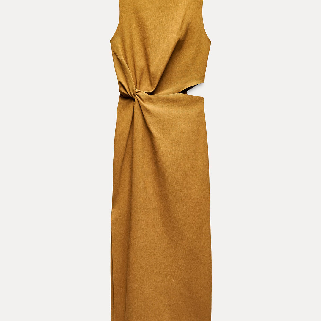Moudda ZARA - Robe mi-longue élastique découpe - Tunisie 1