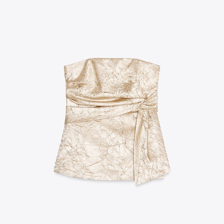 Moudda ZARA - Ensemble Bustier - Satin Froissé & Nœud - Tunisie 1