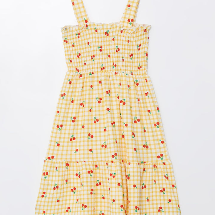 Moudda LC Waikiki - Robe en jersey manches courtes Fille Imprimé jaune - Tunisie 2