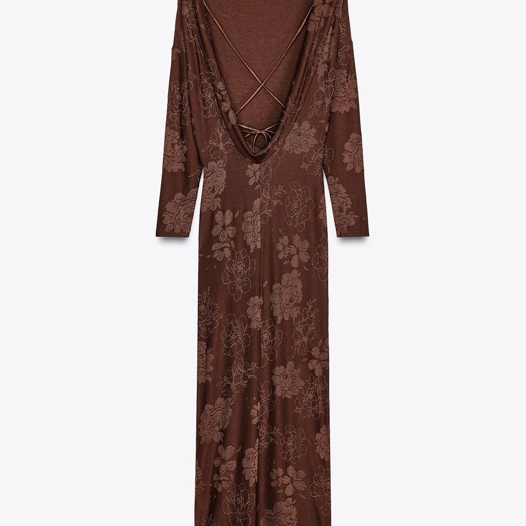 Moudda ZARA - Robe Longue - Dos Ouvert & Jacquard Fluide - Tunisie 2